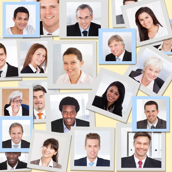 Collage Of Business People Smiling — Stock Photo, Image
