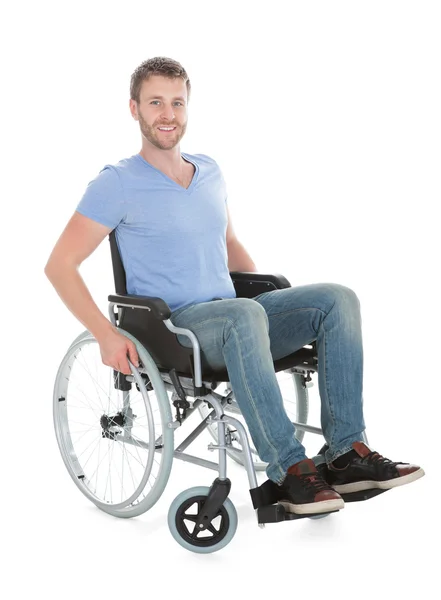 Disabled man on wheelchair — Stock Photo, Image