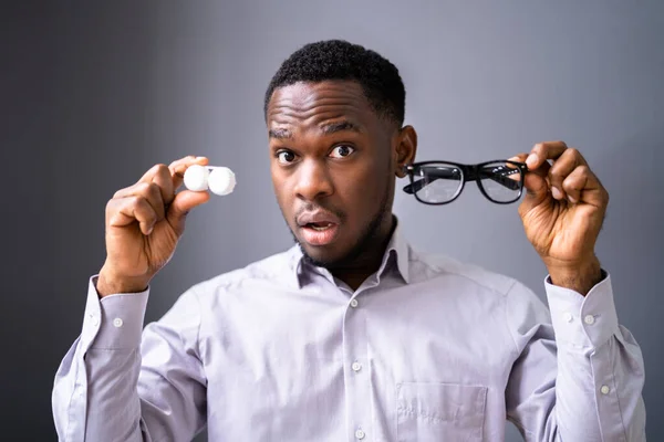 Visão Óptica Cuidados Correção Óculos Lentes Contato — Fotografia de Stock