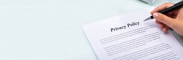 Privacyverklaring Juridische Overeenkomst Leescontract Voor Vrouwen — Stockfoto