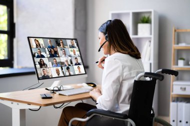 Video Konferansı Sanal Webinar Toplantı İş Çağrısı