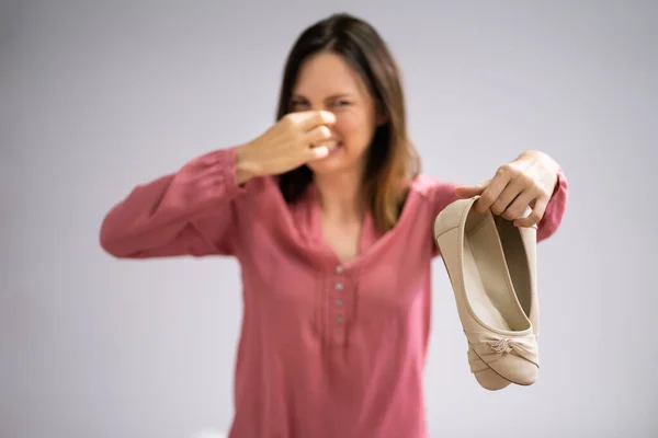 Stinkende Schuhe Stinkende Füße Schwitzen Fußgeruch — Stockfoto