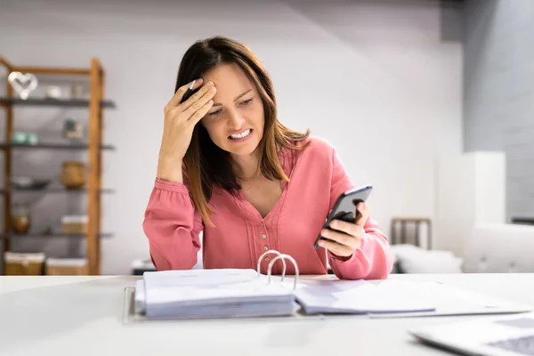 Worried Woman Money Student Debt — Stock Photo, Image