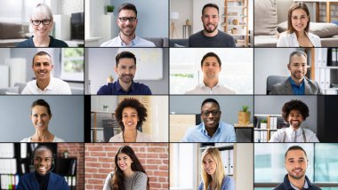 İnsanlar Kafadan Fotoğraf Kolajı 'nı çeşitlendiriyor. Kalabalık ya da Grup Fotoğrafı