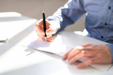 Sigorta maaşı. Maaş çeki. El Yazı Çekleri