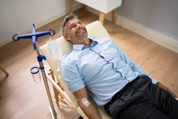 Vitamine Therapie Drip Infusie Man Bloed — Stockfoto