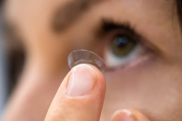 Neem Contact Met Lens Oogheelkunde Oogheelkundige Brillen — Stockfoto