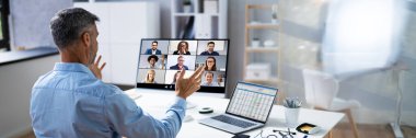 Çevrimiçi Sanal Video Konferansı Webinar İş Çağrısı