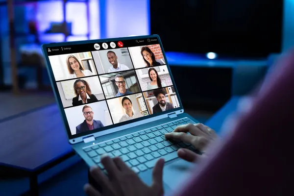 Extern Leren Videoconferentie Business Call Online — Stockfoto