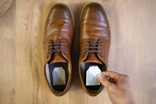 Çay Torbası Aroma Hayat Hackerı Kokulu Ayakkabılar Ayak Kokulu Koku — Stok fotoğraf