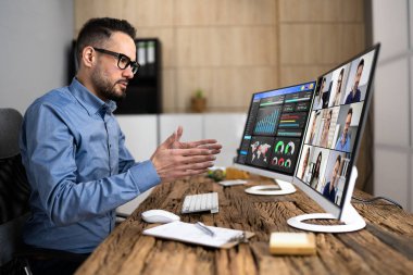 Görüntü Konferansı Webinar Eğitim İş Görüşmesi Ekranda