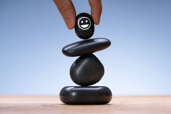 Harmony Spa Stone Balance Ispirazione Alla Stabilità Naturale — Foto Stock