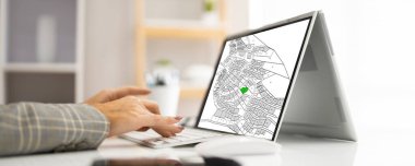Kadastro Dijital İş Dizüstü Bilgisayarı Haritası