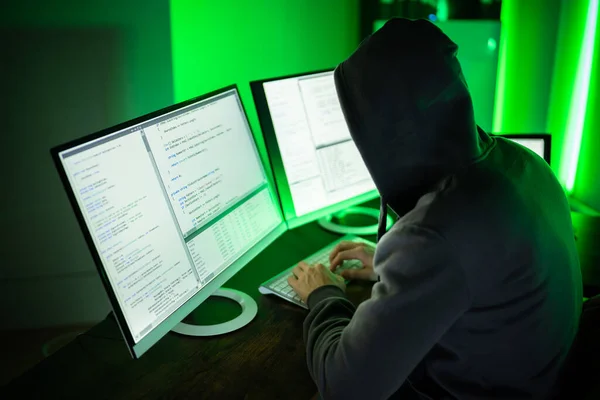 Cyber Security Data Breach Hacking Crime — Stock Photo, Image