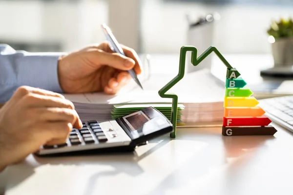 Energieeffizientes Haus Audit Rechnungsprüfungsquote — Stockfoto