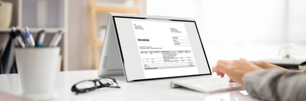 Online Digital Invoice Statements Software — Stock Photo, Image