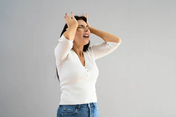 Geestelijke Gezondheid Stress Wanorde Vrouw Met Angst — Stockfoto