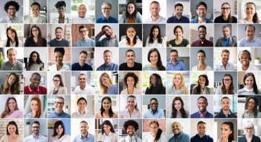 Business People Avatar Headshot. Person Group Faces