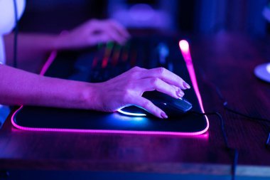 Online Cyber Sport Fun Competitive Challenge Closeup