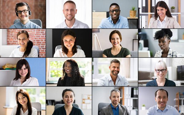 Онлайн видео Конференц-звонок. Люди в офисе