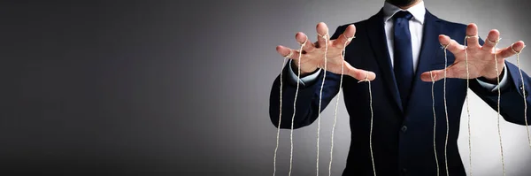 Marionette Puppet Master Hands Manipulation Social Control — 스톡 사진