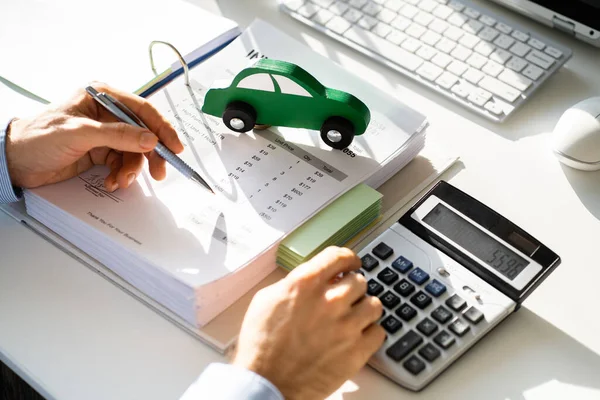 Prêt Voiture Argent Finance Jouet Assurance Véhicule — Photo