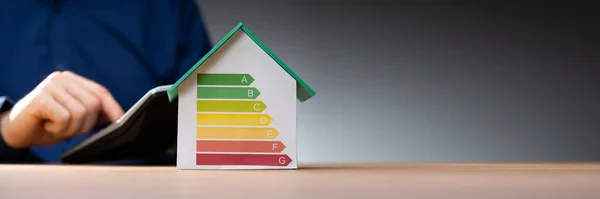 Energy Efficient House Audit Rate Label — стоковое фото