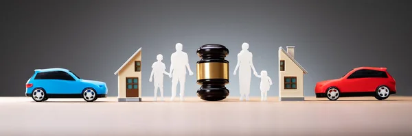 Family Divorce House Split Children Custody — Stok fotoğraf