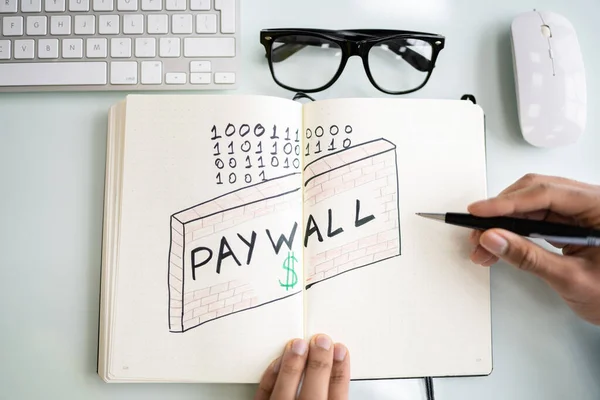 Подписка Paywall Content Плата Информацию — стоковое фото