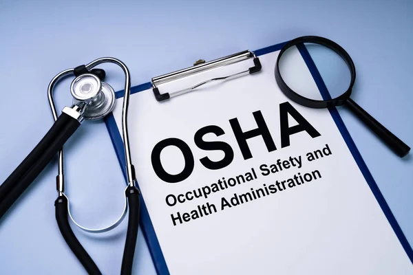 公司Osha报告 工作场所健康管理和安全 — 图库照片
