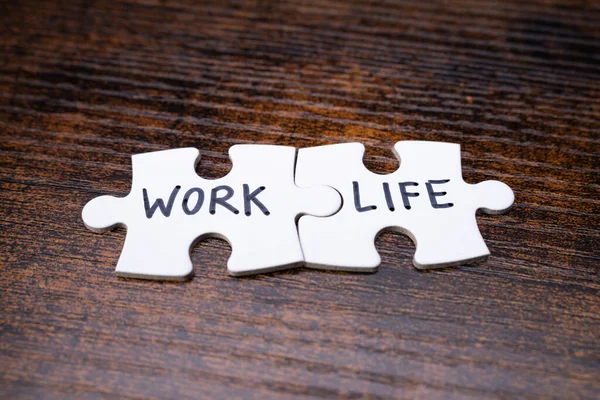 Joining Work Life Words Business Career Equilibrium — Stock Photo, Image