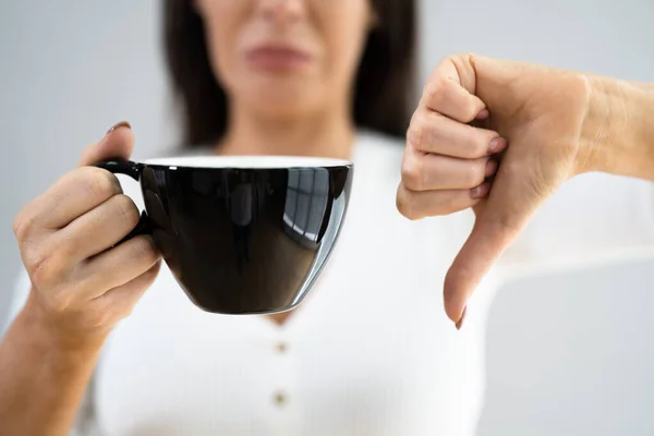 Vermeiden Sie Kaffee Bacause Von Sodbrennen Schluss Mit Trinken Und — Stockfoto