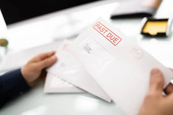 Extreme Close Due Bill Envelope — Stock Photo, Image