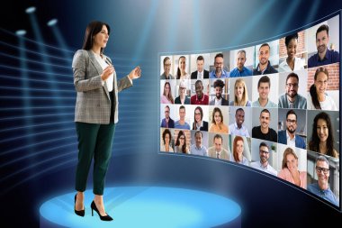 Sanal Olay Konferansı ya da Kongresi. Çevrimiçi Konuşmacı Semineri