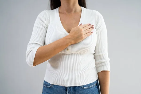 Bröstinfektion Och Luftvägsinfektion Lungsmärta Från Sjukdom — Stockfoto