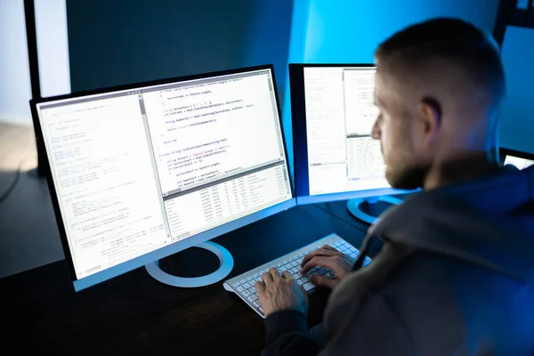 Програмістські Класи Кодування Веб Розробник Coder Офісі — стокове фото