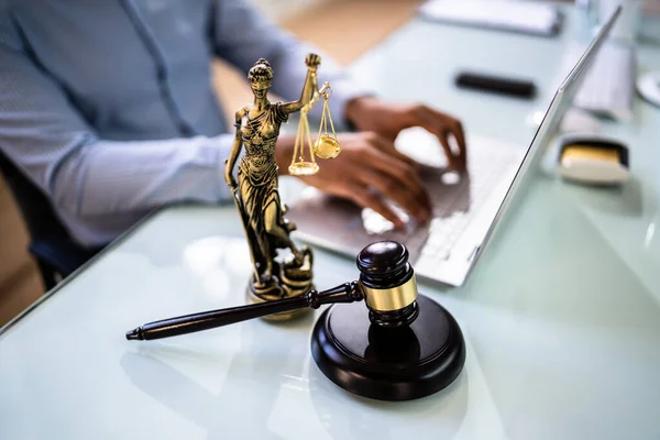 Концепція Юридичних Технологій Онлайн Правового Бізнесу Правосуддя — стокове фото