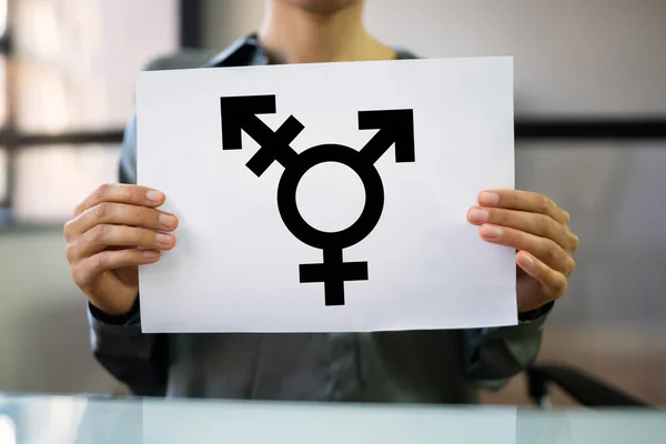Transznemű Szimbólum Nemek Közötti Egyenlőség Koncepciója — Stock Fotó