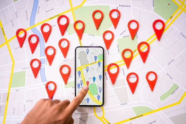 Local City Map Locator Pin Marker Search — Stock Photo, Image