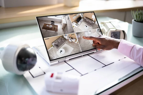 Övervakning Säkerhetssystem Larm Home Office Utrustning — Stockfoto