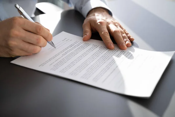 Legal Document Signature Compliance Form Paperwork — Stock Photo, Image