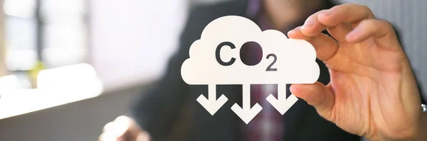 Reduzierung Der Kohlendioxidemissionen Co2 Und Umwelt — Stockfoto