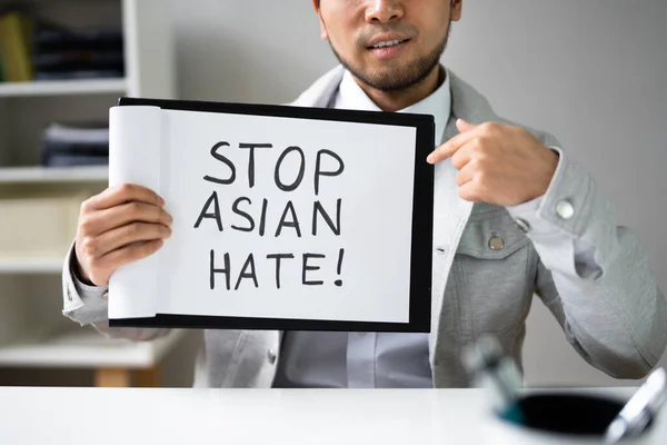 Stop Social Racism Banner Racial Crime Victim — Stock Photo, Image