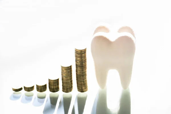 Стоматологическое Страхование Стоимость Стоматолога Экономия Денег Имплантате — стоковое фото
