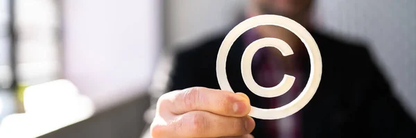 Copyright Symbool Bescherming Teken Handelsmerk Logo Registreren — Stockfoto