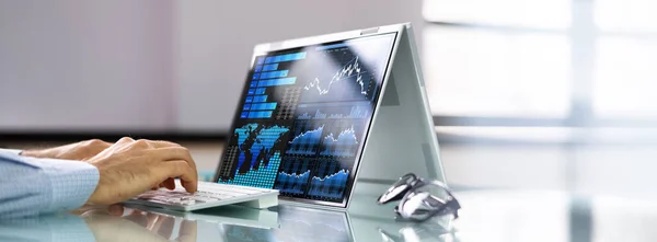 Digitale Datentechnologie Kpi Business Dashboard Technologie — Stockfoto