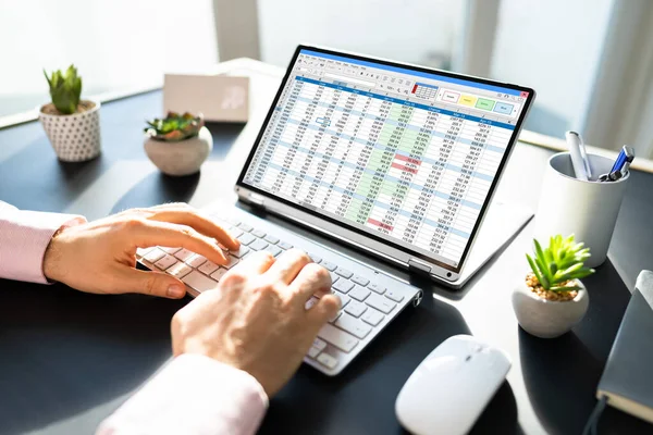 Spreadsheet Data Business Work Office Tablet — 스톡 사진