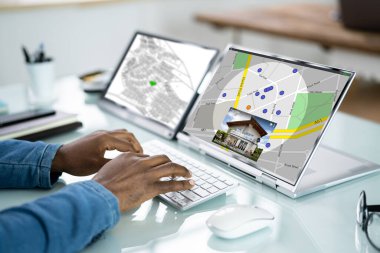 Kadastro Harita Planı. Gayrimenkul Arazisi
