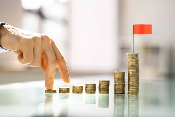 Investimento Denaro Fasi Risparmio Prestito Alle Imprese Imposte — Foto Stock