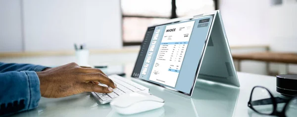 Online Software Für Digitale Rechnungen Und Kontoauszüge — Stockfoto